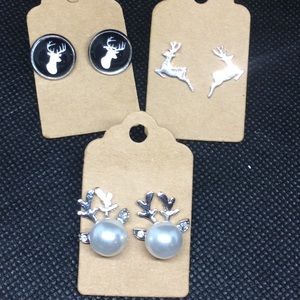3 Deer Earrings